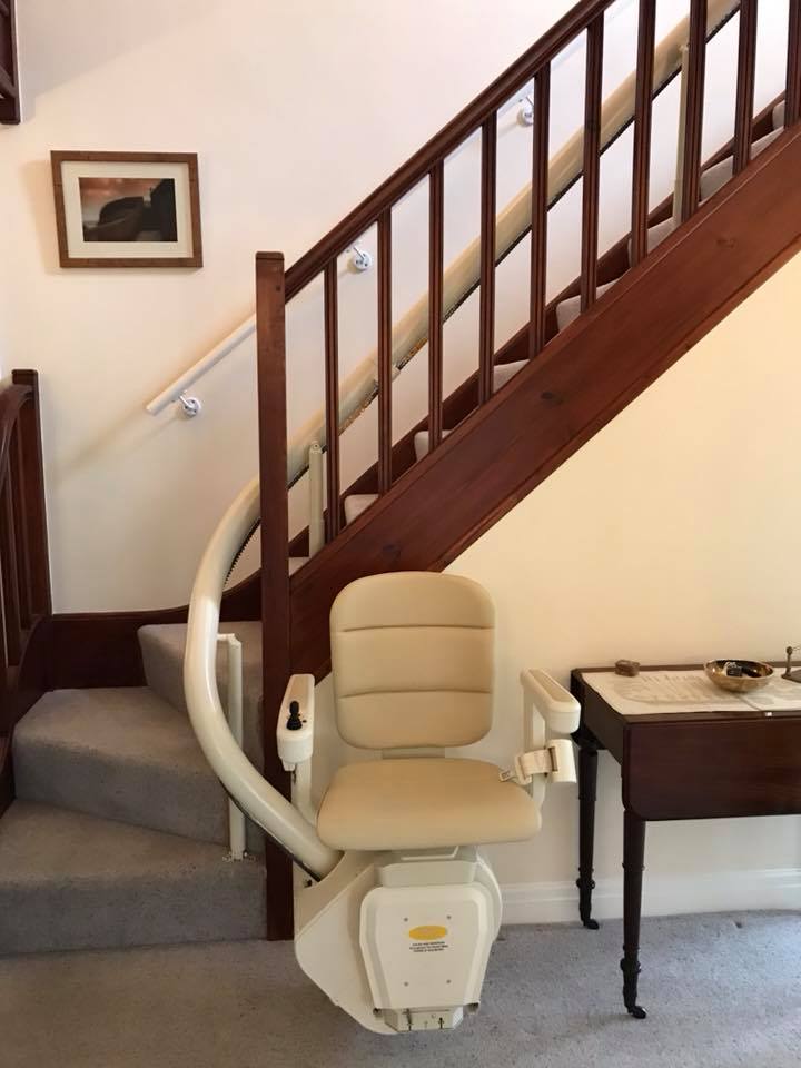 DMA curved stairlift downstairs